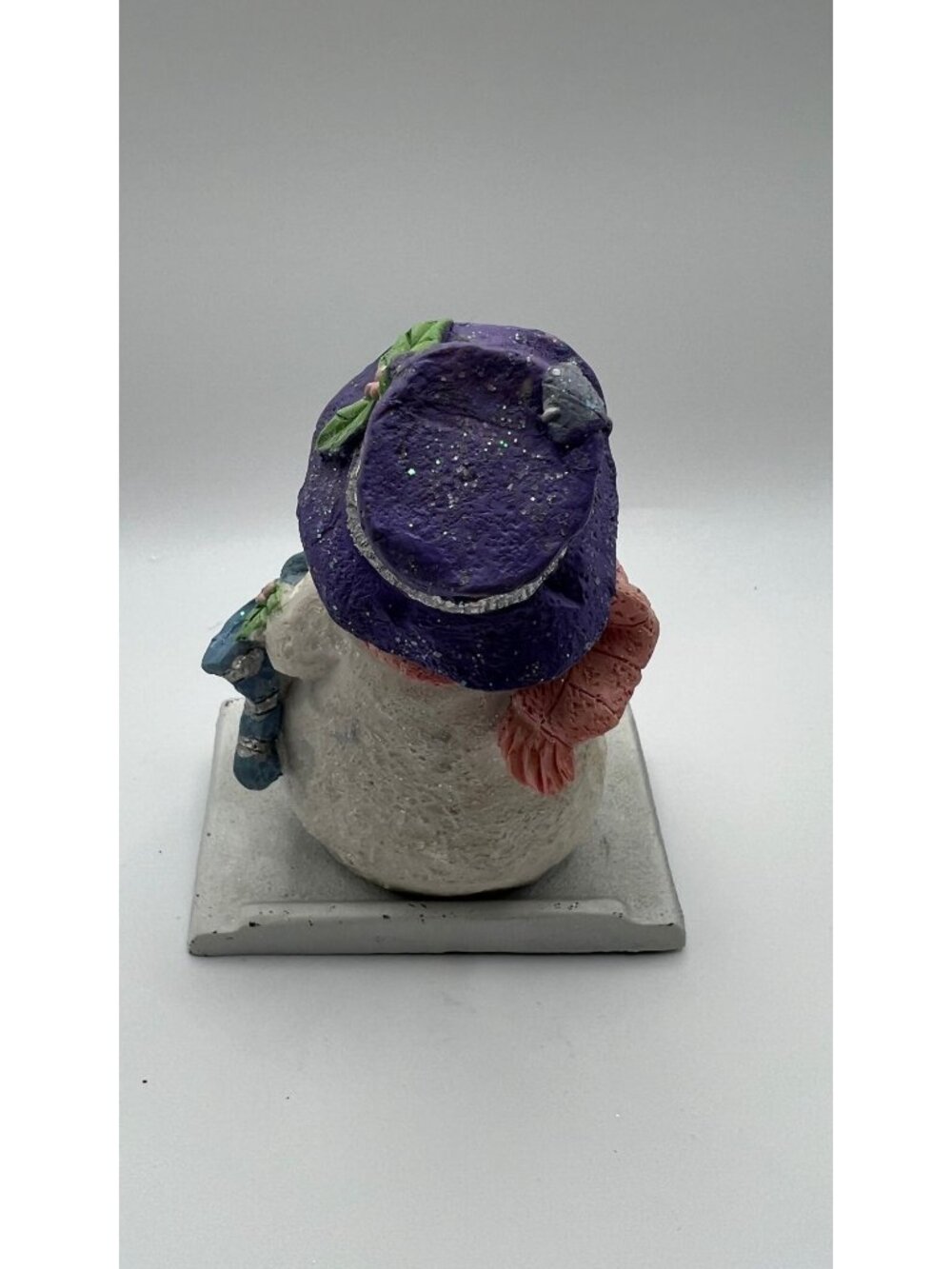 Festive Snowman Figure Stocking Holder With Glitter Sparkle Details - Picture 2 of 4